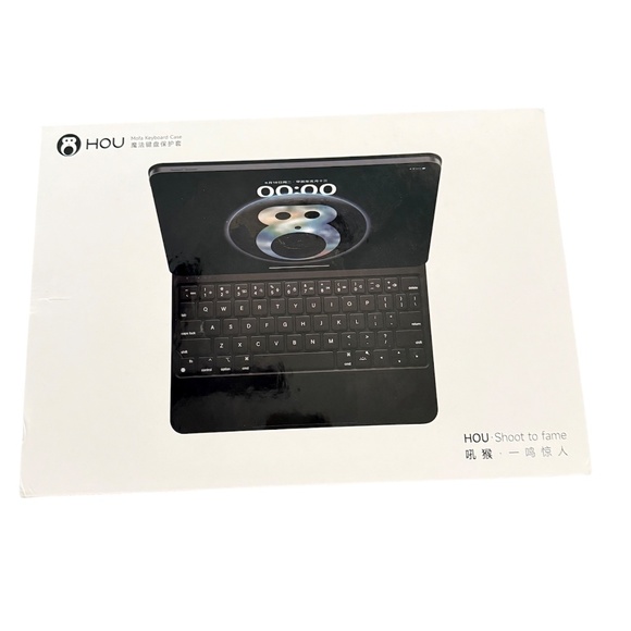 HOU Magnetic Keyboard Case iPad 10 11 Pink Bluetooth Tilt Backlit Glass Touchpad - Picture 9 of 11